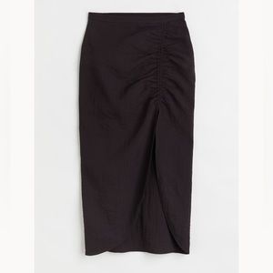 Draped, Split-Thigh Skirt